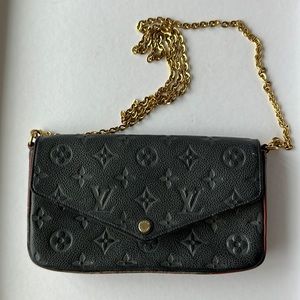 Louis Vuitton Félicie Pochette navy/red